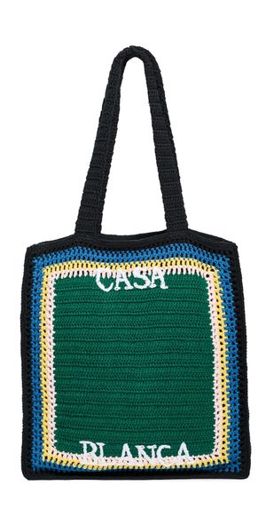 Casablanca Crochet Bag Green One Size