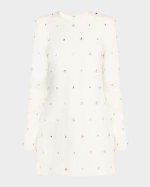 Kenna Embellished Long-Sleeve Mini Dress
