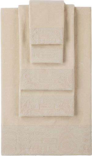 Versace Beige Barocco Towel Set, 5 pcs