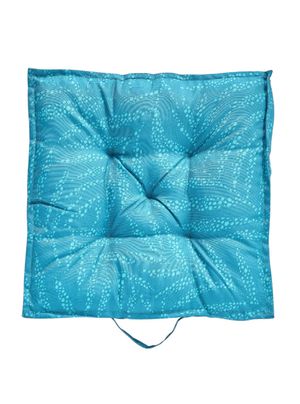 Today Linge De Maison - Coussin de sol extérieur imprimé - Taille 43x43 - Bleu