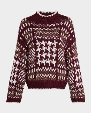 Mock-Neck Nordic Cashmere Sweater