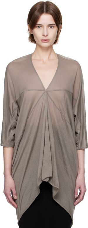 Rick Owens Gray Hollywood Kite Blouse