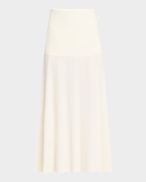 Crepe Fluid Midi Skirt