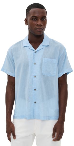 Obey Donnie Woven Shirt Cerulean Multi L
