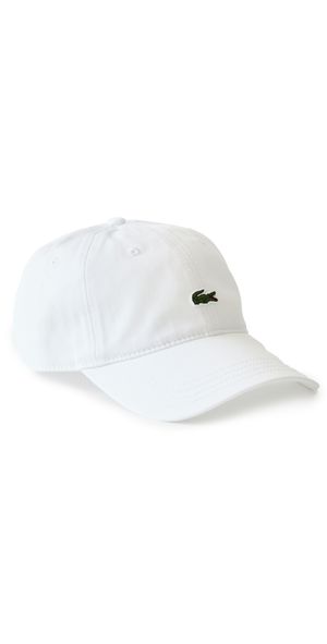 Lacoste Cotton Twill Front Logo Cap White One Size