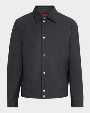 Men's Water-Resistant Snap-Front Jacket