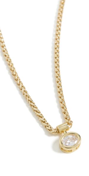 SHASHI Bezel Solitaire Olympia Necklace Gold One Size