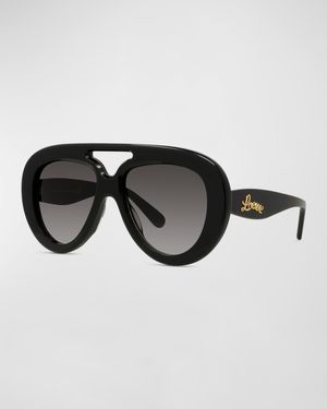 Men's Curvy Pilot Acetate Sunglasses