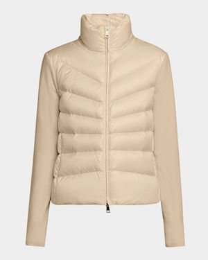 Padded Wool Cardigan