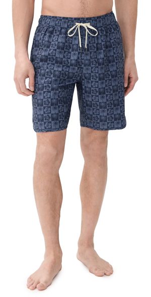 Fair Harbor The Anchor Swim 6 Trunks Navy Hibiscus L