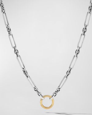 Lexington Chain Necklace in Silver with 18K Gold, 4.5mm