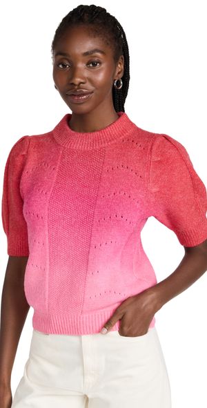 English Factory Short Sleeve Pullover Sweater Red/Pink S