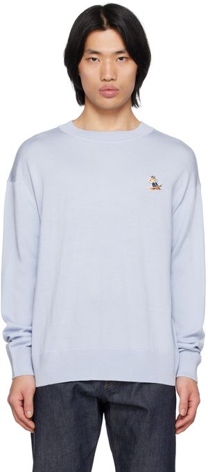Maison Kitsuné Blue Dressed Fox Sweater