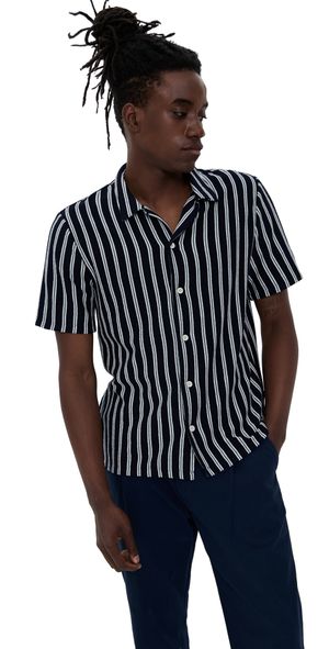 Madewell Lisbon Knit Shirt Juniper Berry XL