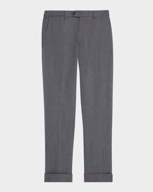Men's Wool Tonal Stripe Trousers