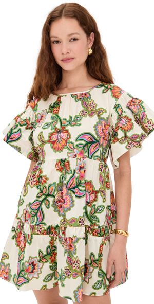 MISA Mabel Dress Floral Lattice Pop L