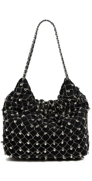 Tory Burch Fleming Bell Mini Hobo Bag Black One Size