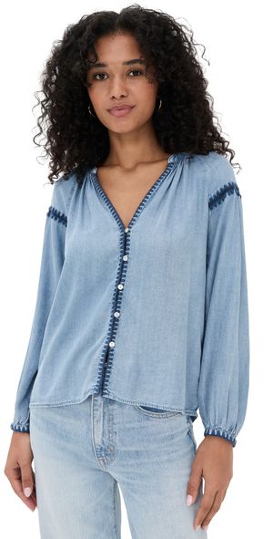 RAILS Toshi Shirt Medium Cloud Wash XS