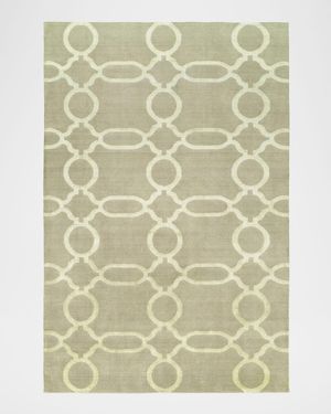Ogee Chain Hand-Knotted Rug, 10' x 14'