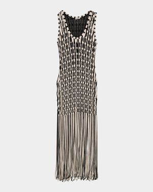 Sonia Woven Fringe Tank Dress