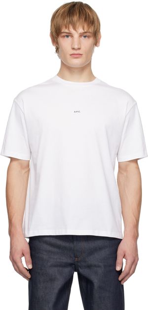 A.P.C. White Boxy Micro Logo T-shirt