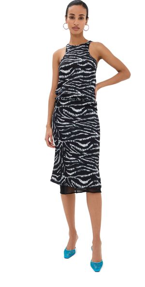 The Attico Midi Dress Black/White 38