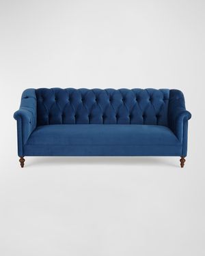 Raina Tufted Velvet Sofa 84"