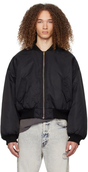 We11done Black Puff Bomber Jacket