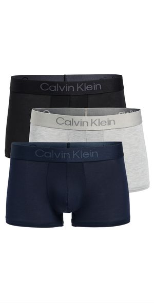 Calvin Klein Underwear Ultra Soft Modal 3-Pack Trunks Black/Shoreline/Grey Heather XL