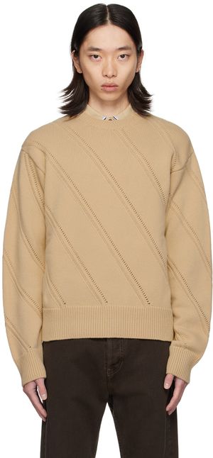 Ferragamo Beige Virgin Wool Sweater