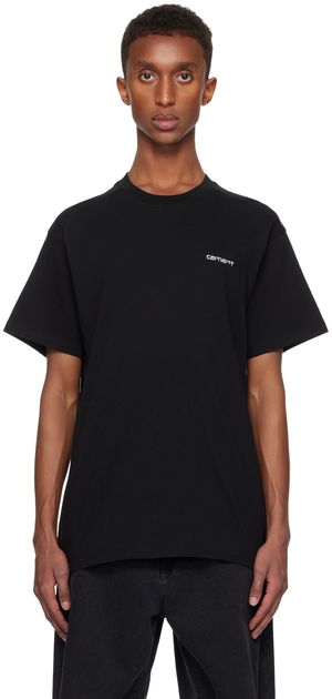 Carhartt Work In Progress Black Script Embroidery T-shirt