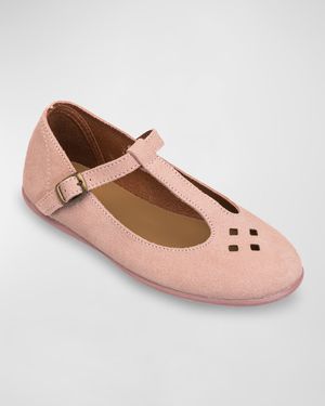 Girl's Suede T-Bar Flats, Baby/Toddler/Kids