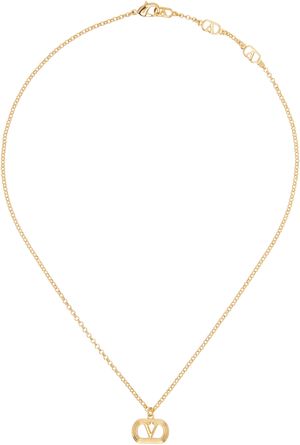 Valentino Garavani Gold Ovalette Metal Necklace