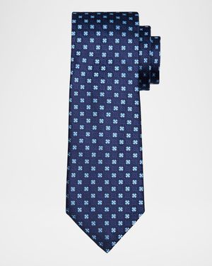 Men's Box Flower Silk Tie