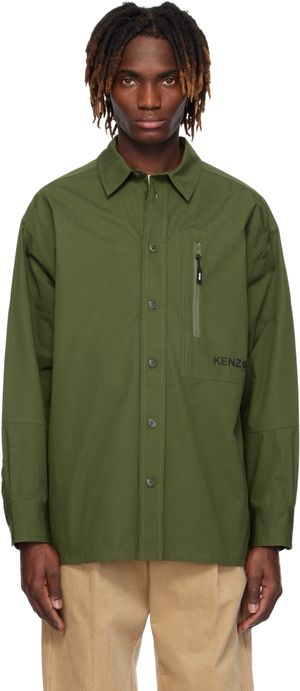 Kenzo Chemise surdimensionnée verte - BOKE FLOWER 2.0