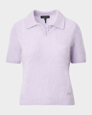Jada Brushed Cashmere Polo Sweater