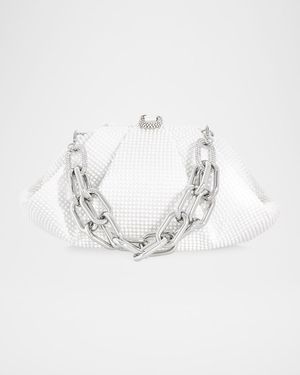 Gemma Pearly Rhinestone Top-Handle Bag