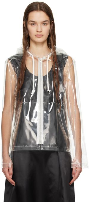 Black Comme des Garçons Transparent 'Pure Mind Full Heart' Jacket