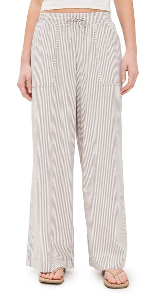 Splendid Splendid x Cella Jane Poplin Stripe Pants Wood/White XS