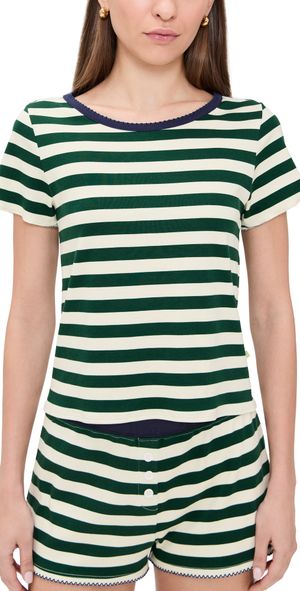 Cozyland by Morgan Lane Baby Jean Tee Jolly Stripe L