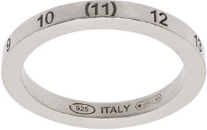Maison Margiela Bague argentée à logo numérique