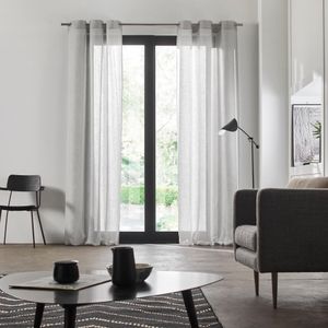 Madura - Voilage à oeillets - Taille 350x298 - Gris