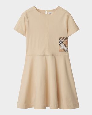 Girl's Riley EKD Logo-Print Dress, Size 3-14