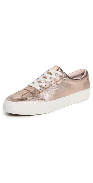 Keds Jump Kick T-Toe Metallic Leather Sneakers Rose Gold 6