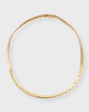 18K Yellow Gold Thin Cleo Choker