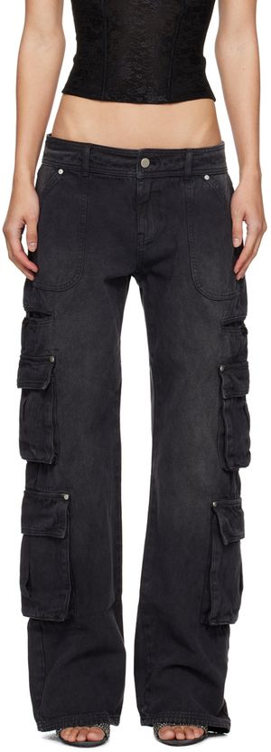 GUIZIO Pantalon cargo Hayes noir