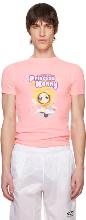 VETEMENTS Pink 'Princess Kenny' Fitted T-shirt