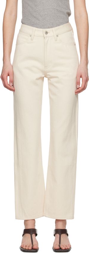 Jil Sander Jean ajusté blanc cassé