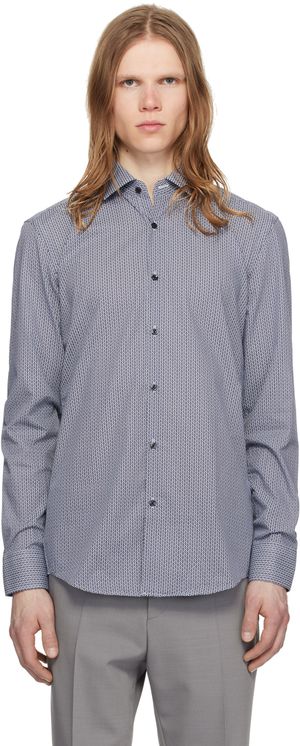Hugo Navy Printed Shirt