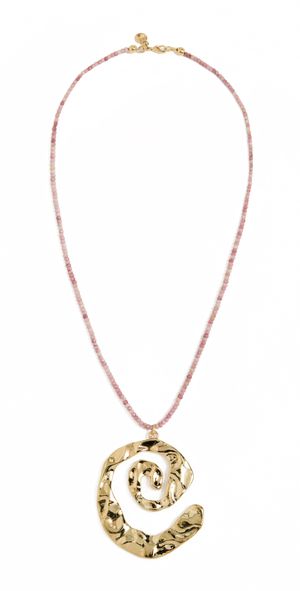 MAYAMAR Beaded Swirl Necklace Gold One Size